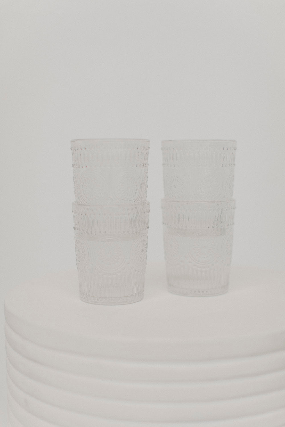 Madre Terra Glass Tumbler Set of 4 - Italian Heritage & Bohemian Flair