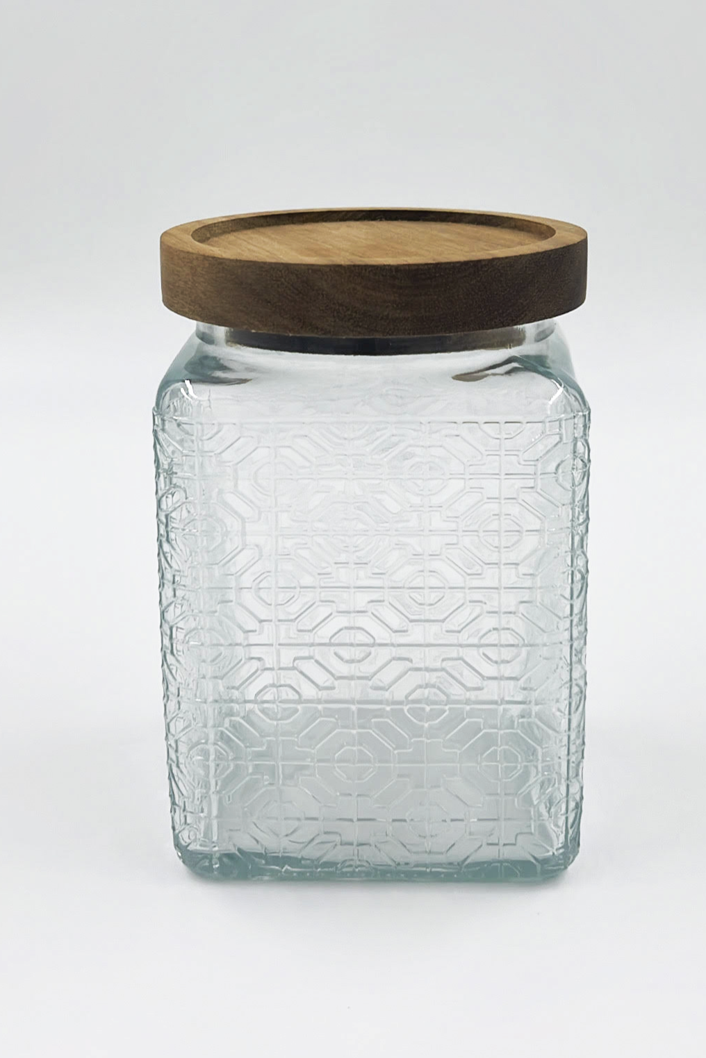 Embossed Glass Storage Jar - Yesteryear - 700ml