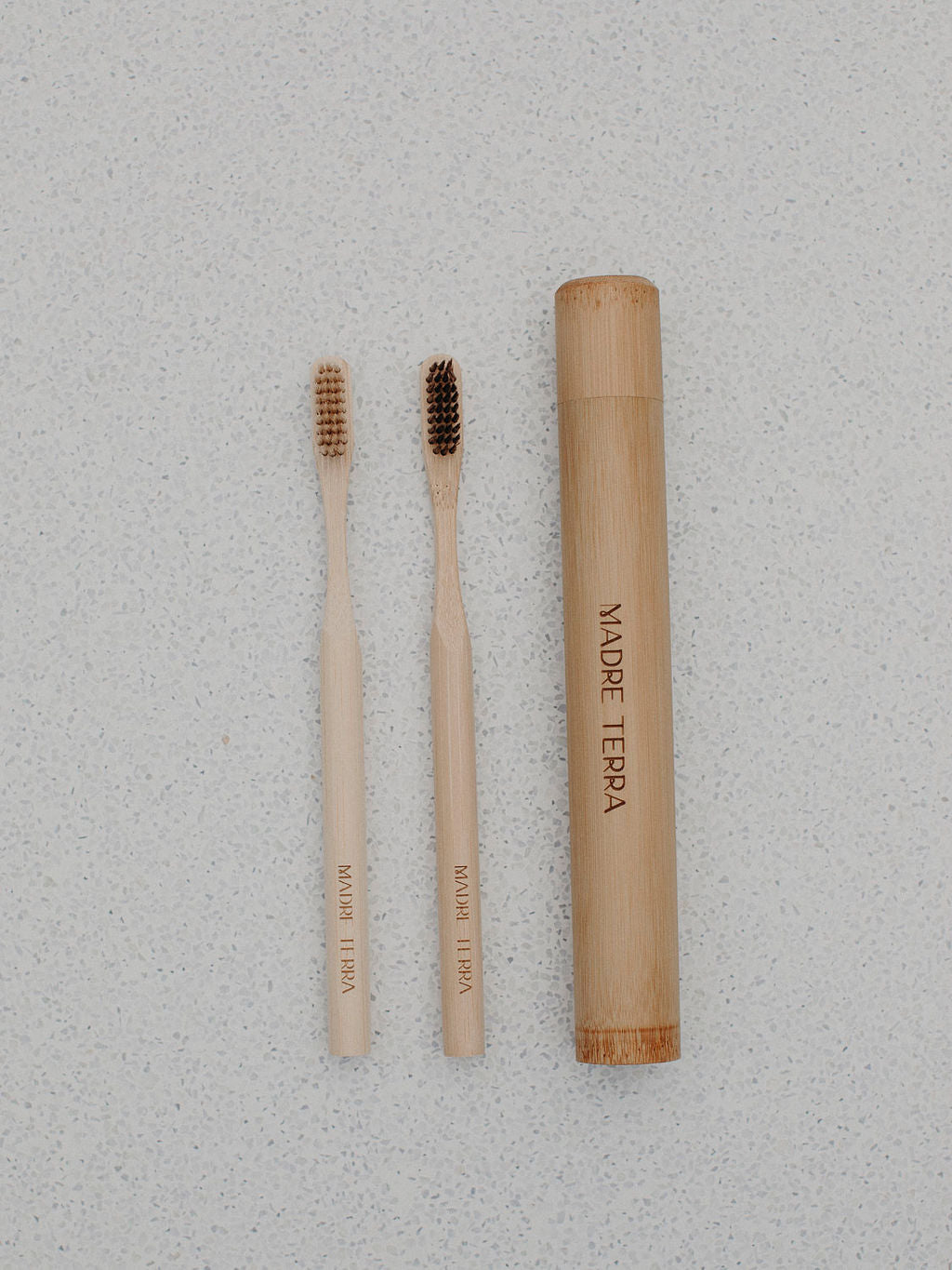 Bamboo Toothbrush 2 Pack - Beige & Brown | Eco-Friendly & Biodegradable