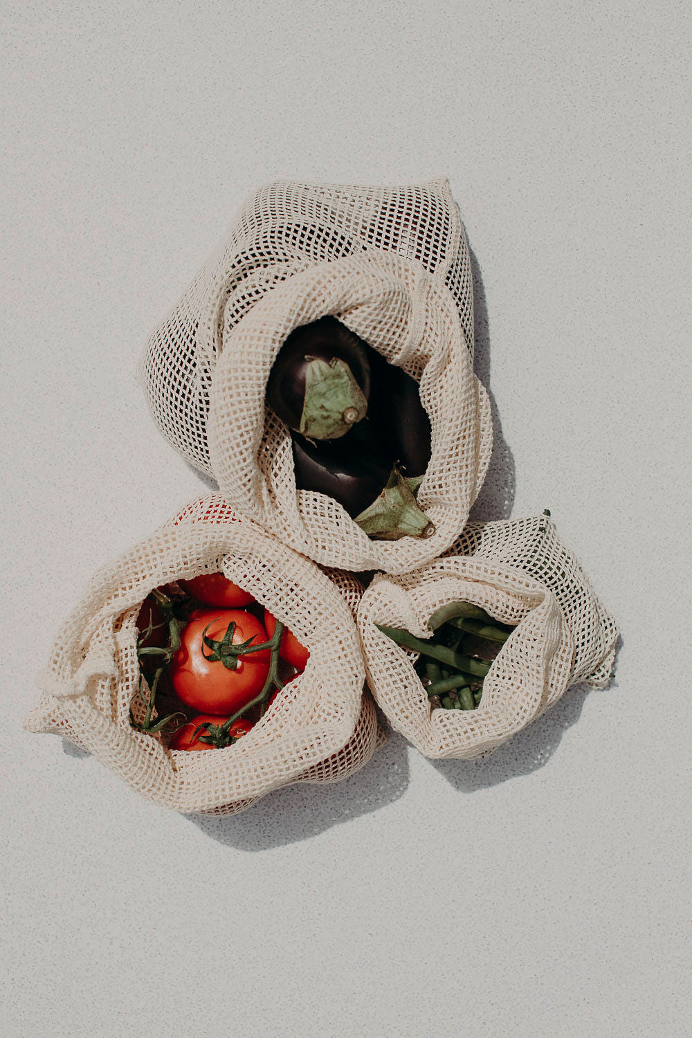 Organic Mesh Produce Bags - Set of Three | Certified Organic Cotton & Biodegradable